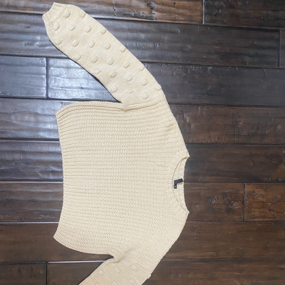 Moon & Madisonn Cropped Knitted Sweater